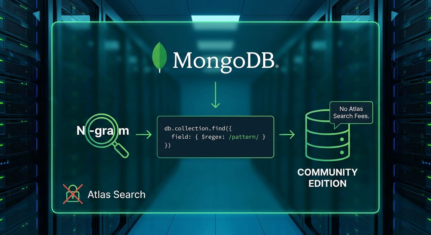 N-gram contains search in MongoDB without paying Atlas Search